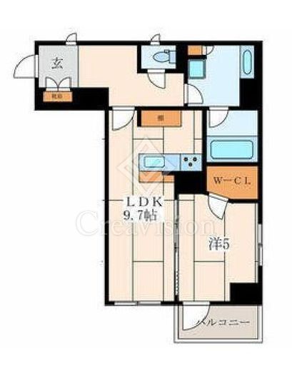 リビオ綱島　401号室　間取り