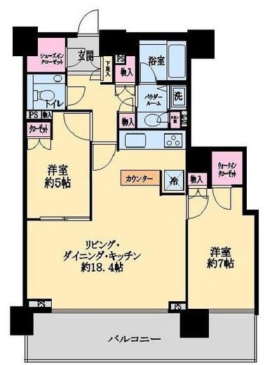 ザ・ヨコハマタワーズ タワーウエスト　1406号室　間取り