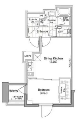 ザ・パークハビオ横浜関内　1005号室　間取り