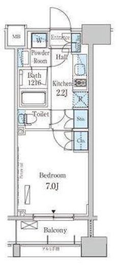 パークアクシス横浜山下町　606号室　間取り