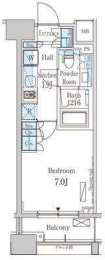 パークアクシス横浜山下町　902号室　間取り