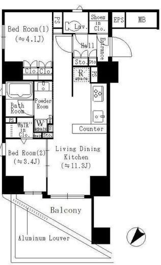 スターヒルズ関内　901号室　間取り
