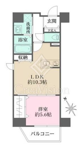 N-flats横浜関内Ⅱ (エヌフラッツ横浜関内Ⅱ)　701号室　間取り