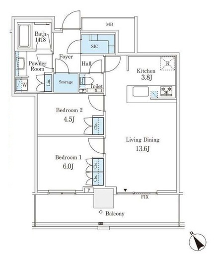 ザ・タワー横浜北仲　3614号室　間取り