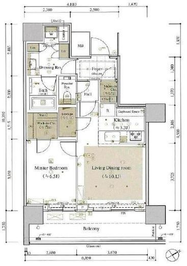 ザ・タワー横浜北仲　806号室　間取り