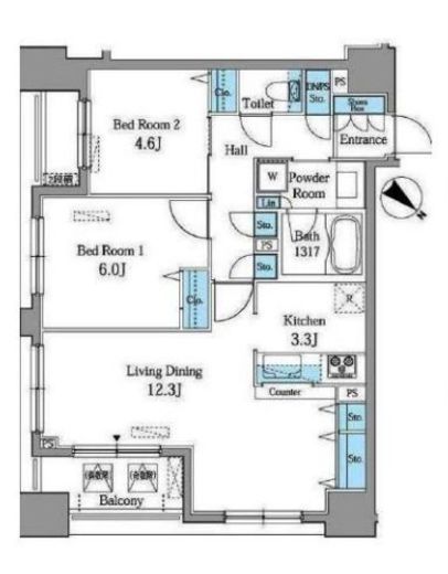 レジデンス横濱リバーサイド　502号室　間取り