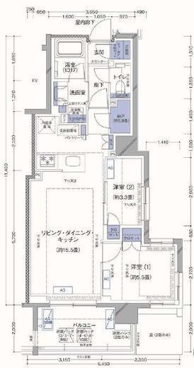 ラティエラ横濱大通り公園　310号室　間取り