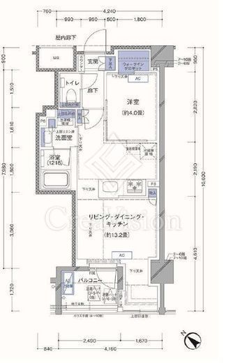 ラティエラ横濱大通り公園　503号室　間取り