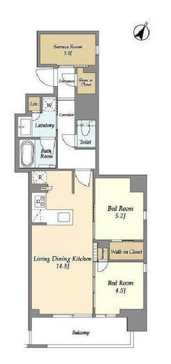 リビオメゾン横濱大通り公園　303号室　間取り