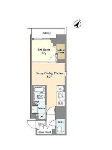 リビオメゾン横濱大通り公園　804号室　間取り
