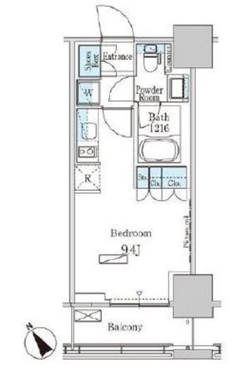 パークアクシス横濱関内SQUARE　511号室　間取り