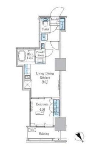 パークアクシス横濱関内SQUARE　805号室　間取り