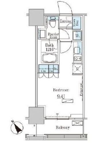 パークアクシス横濱関内SQUARE　812号室　間取り
