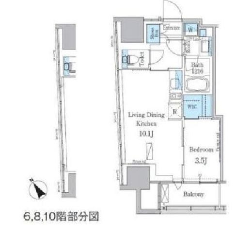 パークアクシス横濱関内SQUARE　814号室　間取り