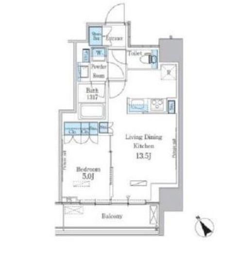 パークアクシス横濱関内SQUARE　707号室　間取り