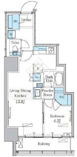 パークアクシス横濱関内SQUARE　906号室　間取り