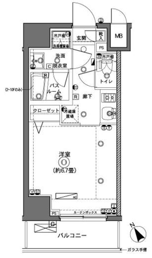 ZOOM横浜　508号室　間取り