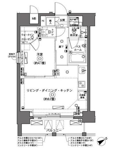 ZOOM横浜　813号室　間取り