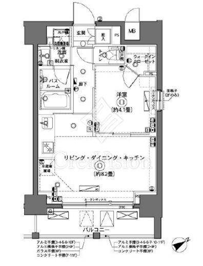 ZOOM横浜　910号室　間取り
