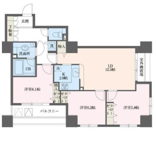 ドゥーエ横浜駅前　313号室　間取り
