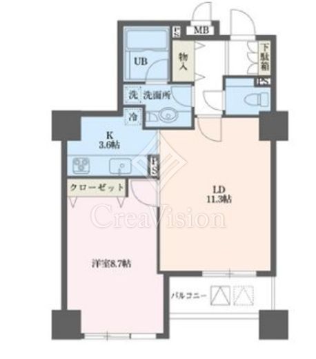 ドゥーエ横浜駅前　712号室　間取り