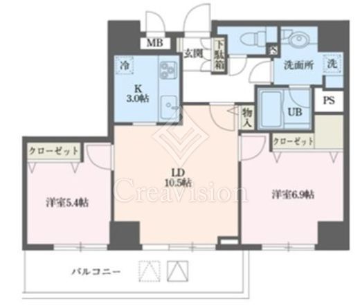 ドゥーエ横浜駅前　1401号室　間取り
