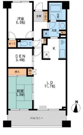 CASSIA横濱ガーデン山　607号室　間取り
