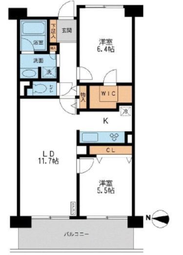 CASSIA横濱ガーデン山　302号室　間取り