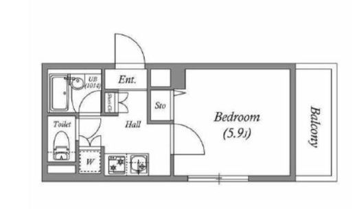 レジディア横濱関内　1005号室　間取り