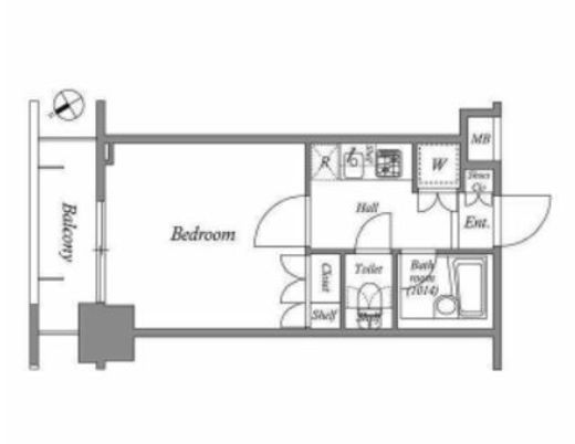 レジデンス横濱関内　607号室　間取り