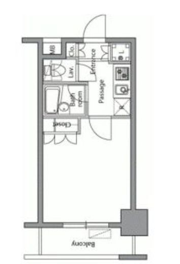 レジデンス横濱関内　810号室　間取り