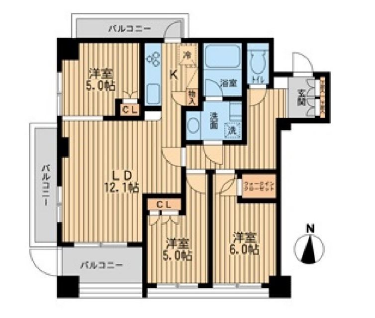 プロスペクト森下　201号室　間取り