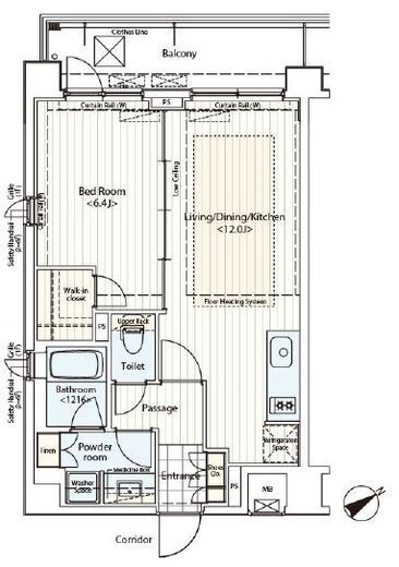 カスタリア鶴見　101号室　間取り