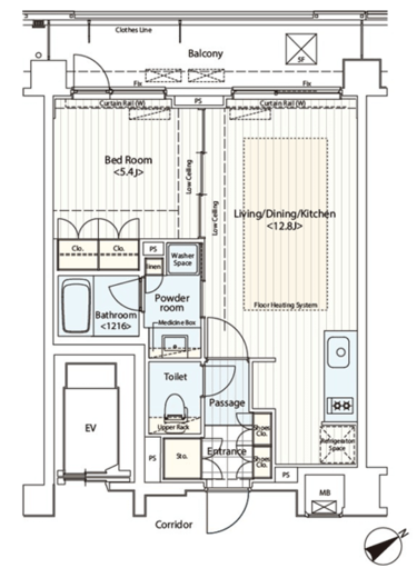 カスタリア鶴見　305号室　間取り