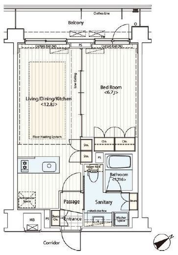 カスタリア鶴見　402号室　間取り