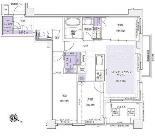 KDXレジデンス横濱紅葉坂　513号室　間取り