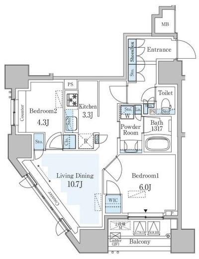 GRAN PASEO横濱関内PREMIUM (グランパセオ横濱関内プレミアム)　203号室　間取り