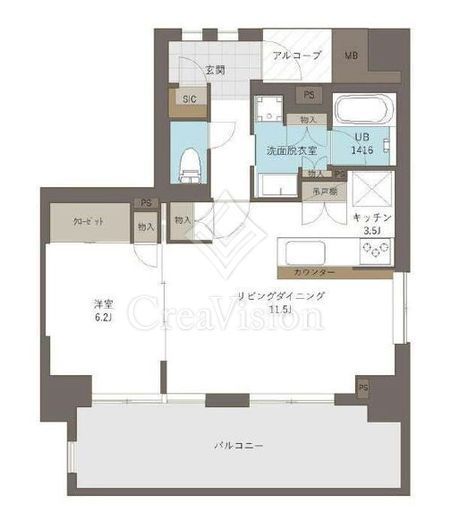 セントラルガーデン　201号室　間取り