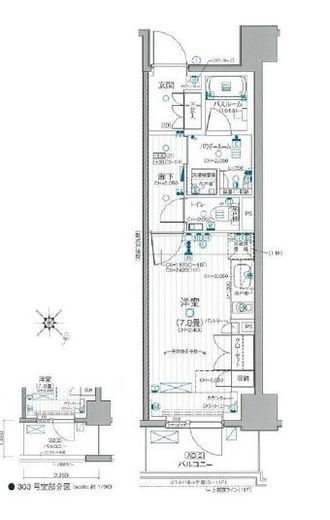 デュオステージ関内Ⅱ　303号室　間取り