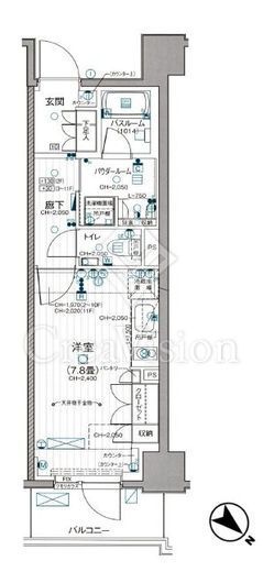 デュオステージ関内Ⅱ　603号室　間取り