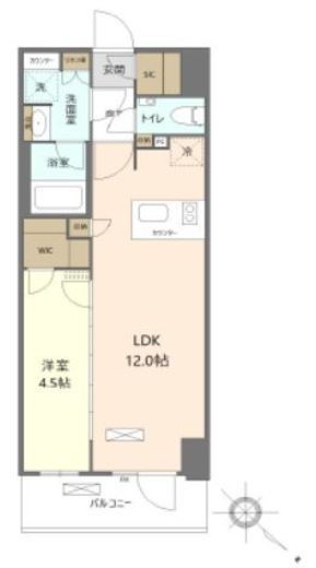 デュオステージ関内Ⅱ　705号室　間取り