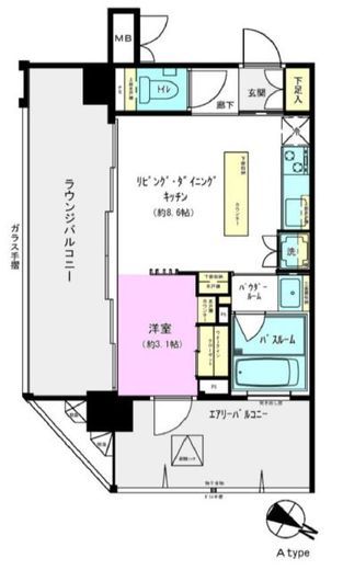 グラサージュ横濱リヴィエール　201号室　間取り