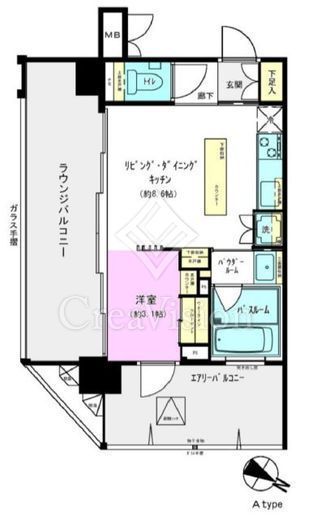 グラサージュ横濱リヴィエール　301号室　間取り