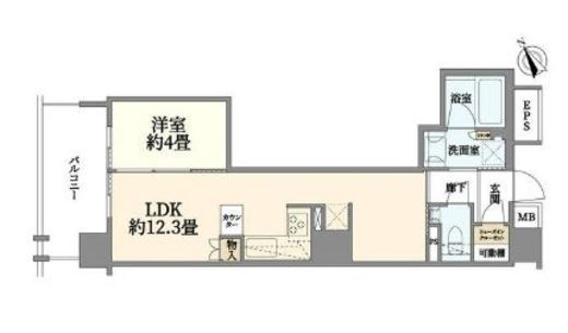 イニシア横浜桜木町　602号室　間取り