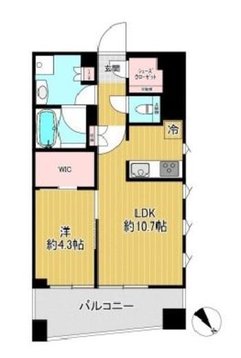 イニシア横浜桜木町　613号室　間取り