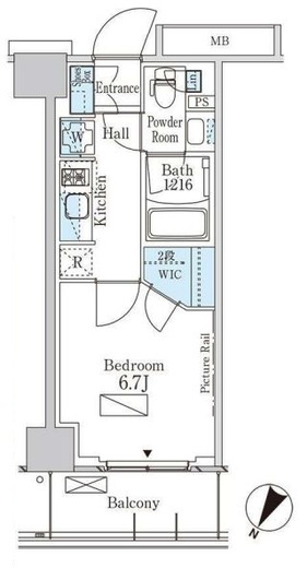 パークアクシス横濱大通り公園　813号室　間取り