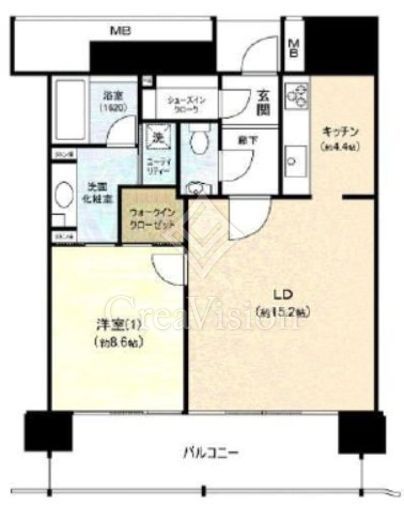 M.M.TOWERS the West (エムエムタワーズ・ザ・ウエスト)　2204号室　間取り
