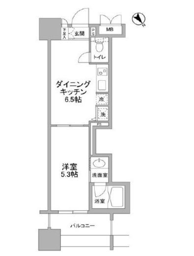 パークフラッツ横濱公園　404号室　間取り