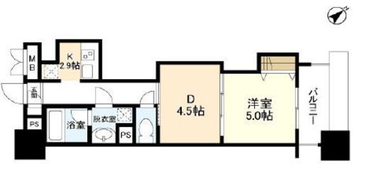 パークフラッツ横濱公園　602号室　間取り