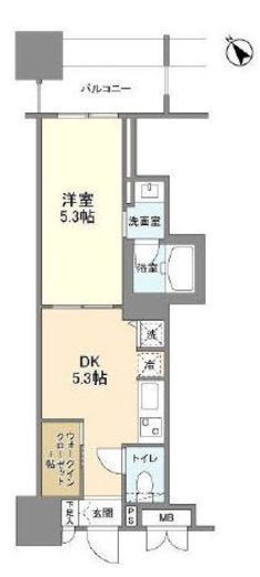 パークフラッツ横濱公園　611号室　間取り